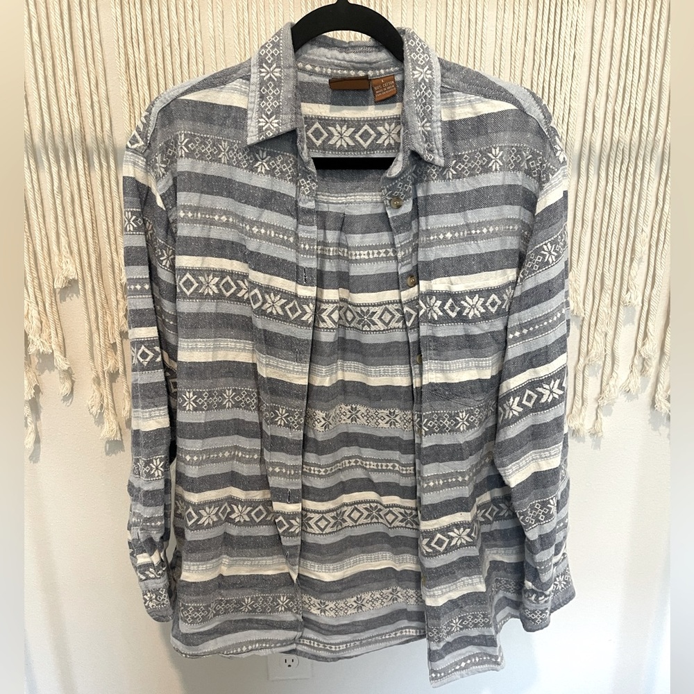 Vintage High Sierra Coachella Hipster Threads Long Sleeve Shirt Sz L UNISEX - Picture 2 of 6
